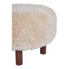 Taburet Inverness, světle hnědý bouclé, Ø50×33 cm – House Nordic