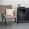 VÝPRODEJ: Křeslo Glasgow, šedý, černé kovové nohy – House Nordic