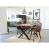 Jídelní židle Stockholm, vintage světle hnědá, koženka – House Nordic