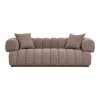 Pohovka Aurora, 3místná, bouclé, hnědá, 226×106×69 cm – House Nordic