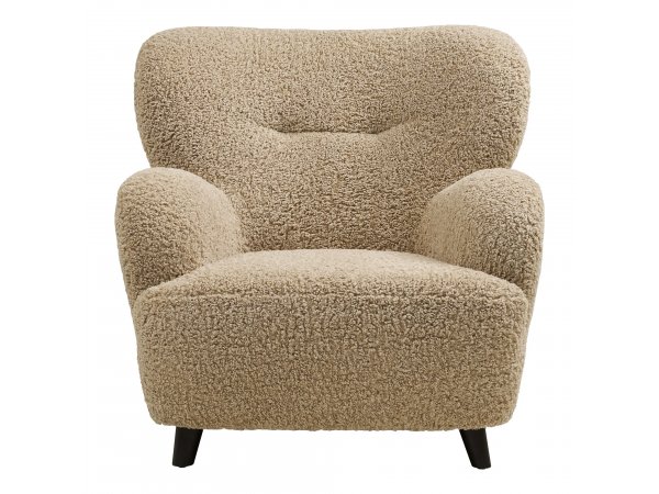 Křeslo ušák Lunaro, světle hnědé – House Nordic