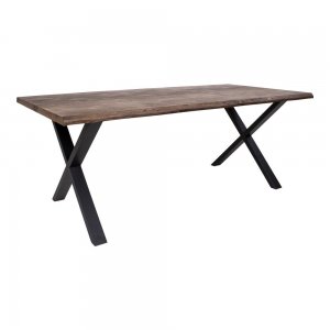 Jídelní stůl Toulon, dub smoked oil, vlnitá hrana, 200×95×76 cm – House Nordic