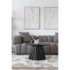 Konferenční stolek Osaka černý, kulatý, dubová dýha, Ø70×45 cm – House Nordic