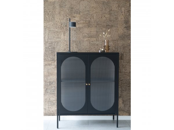 Vitrína Adelaide, černá, 90×35×110 cm – House Nordic