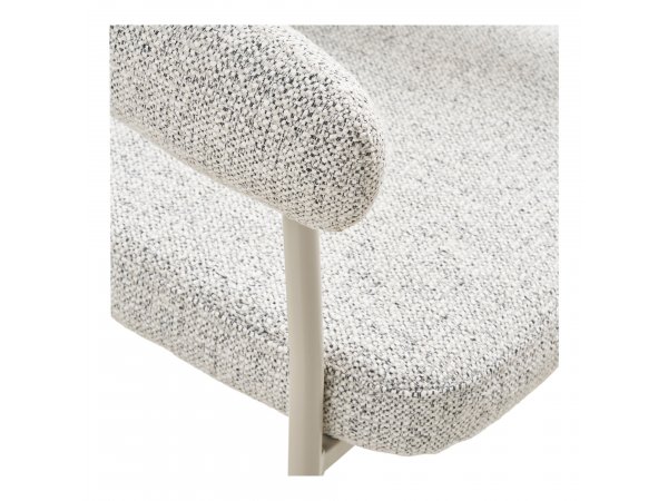 Jídelní židle Trivio, kovová, bouclé písková, 57,5×56×77 cm – House Nordic