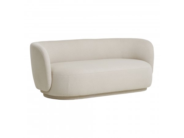 Pohovka Mykonos, 2,5místná, bouclé, písková, 185×86×72 cm – House Nordic