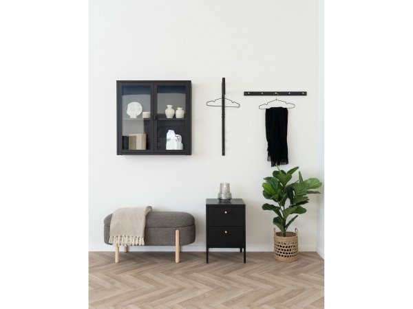 Dalby komoda, 2 zásuvky, ocel, černá, 40×40×60 cm – House Nordic