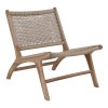 Zahradní křeslo Derby, teak/polyratan, přírodní, 60×80×73 cm – House Nordic