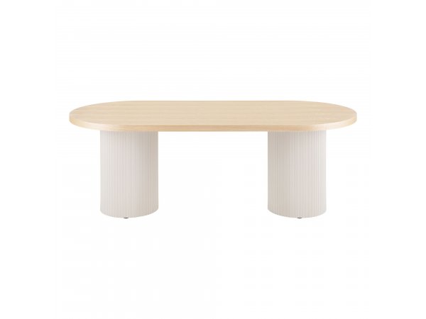 Jídelní stůl Solva, obdélný, pískový/jasan, 220 × 100 × 75 cm – House Nordic