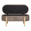 Lavice Branca, hnědá, bouclé, 98×41×48 cm – House Nordic