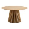 Jídelní stůl Osaka natural, kulatý, dubová dýha, Ø140×75 cm – House Nordic