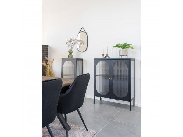 Vitrína Adelaide, černá, 90×35×110 cm – House Nordic