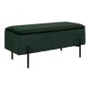 Lavice Watford, sametová, zelená, 95×36,5×43 cm – House Nordic