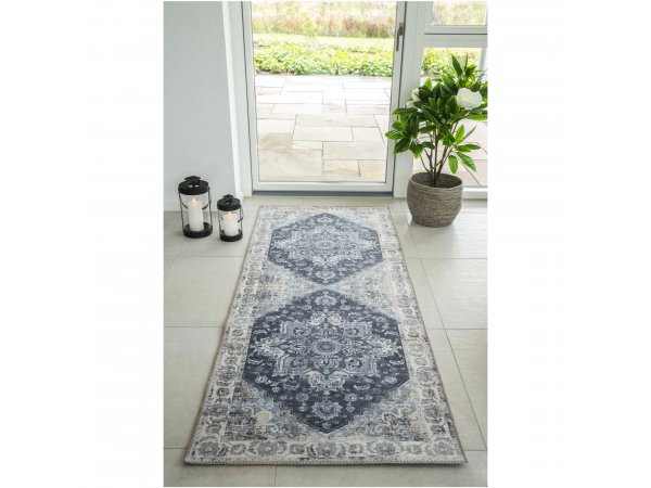 Koberec Havana, běhoun, modrý, 80×200cm – House Nordic