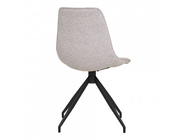 Jídelní židle Monaco, otočná, bouclé, písková, černé nohy – House Nordic