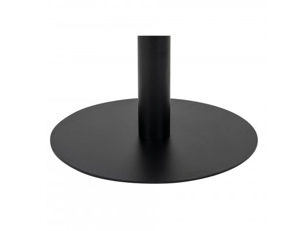 Jídelní stůl Bolzano, kulatý, bílý mramorový vzhled, černá podnož, Ø110×75 cm – House Nordic