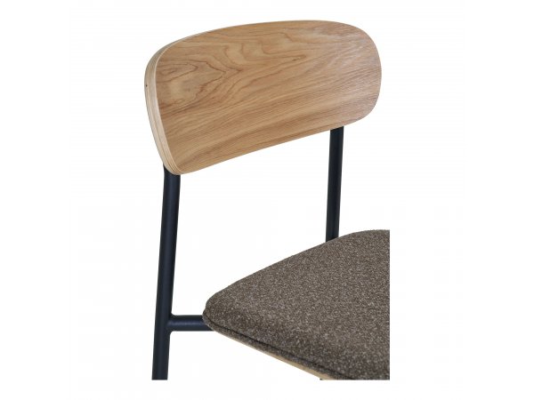 Barová židle Estepona, hnědá / přírodní / černá, 95×42,5×49 cm – House Nordic