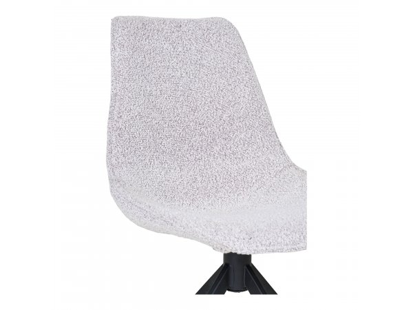 Jídelní židle Monaco, otočná, bouclé, písková, černé nohy – House Nordic