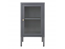 Dalby skříňka, 1 skleněné dvířka, šedá, 35×38×70 cm – House Nordic