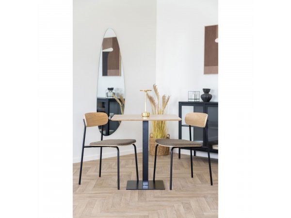 Jídelní židle Estepona, přírodní, hnědý sedák – House Nordic