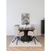 Jídelní židle Cordoba, otočná, písková bouclé, černý kov – House Nordic