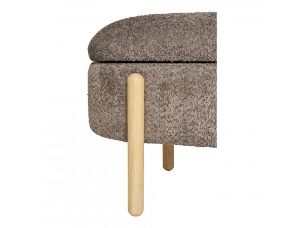 Lavice Branca, hnědá, bouclé, 98×41×48 cm – House Nordic