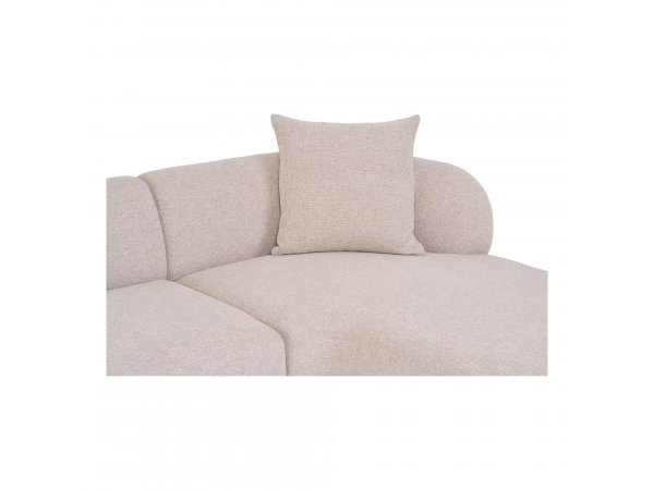 Rohová sedací souprava Kingston, pravý roh, bouclé, béžová, 256×148 cm – House Nordic