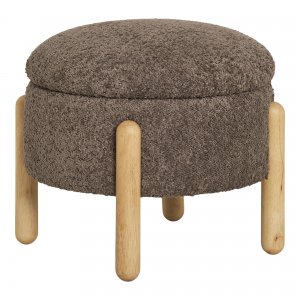 Taburet Medas, hnědý, Ø45×36 cm – House Nordic