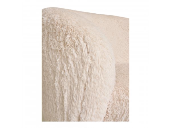 Křeslo Setubal, šedo-bílá umělá kožešina – House Nordic