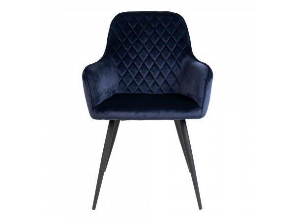 Jídelní židle Harbo, samet, modrá, 65×57×87 cm – House Nordic