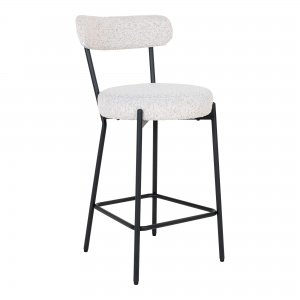 Barová židle Badalona, bílé bouclé – House Nordic
