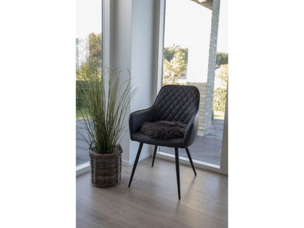 Čtvercový podsedák z pravé ovčí kůže, hnědý, 35×35 cm – House Nordic