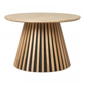 Konferenční stolek Osaka natural, kulatý, dubová dýha, Ø70×45 cm – House Nordic