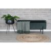 Lavice Watford, sametová, zelená, 95×36,5×43 cm – House Nordic