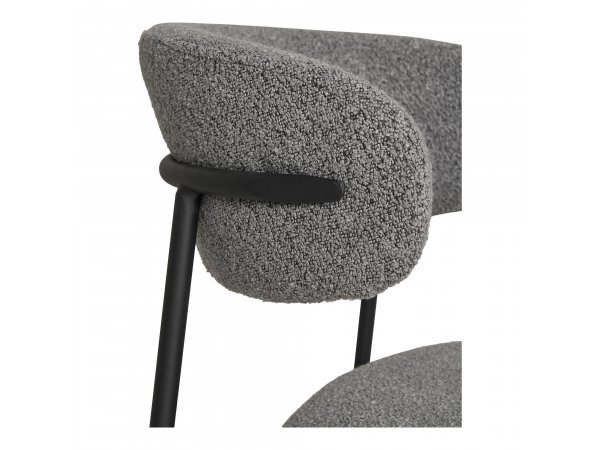 Jídelní židle Mira, bouclé, světle šedá, 55×59×79,5 cm – House Nordic