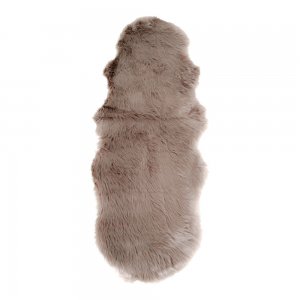 Koberec Lambskin Artificial, umělá ovčí kožešina, hnědý, 60×180 cm – House Nordic