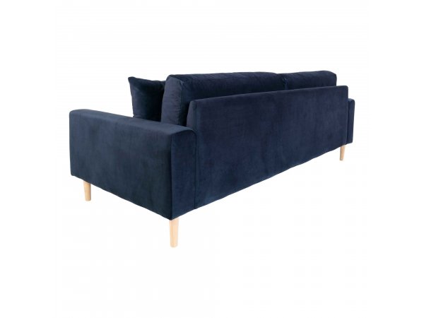 Lido 3 místná pohovka, tmavě modrý velvet, 210 × 93 × 76 cm – House Nordic