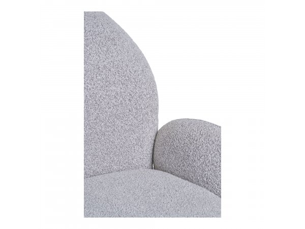 Jídelní židle Lana, otočná, s područkami, bouclé, písková – House Nordic