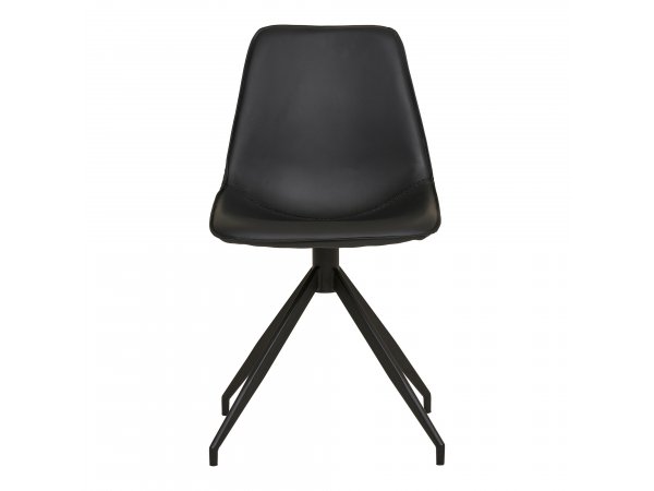 Jídelní židle Monaco, otočná, PU, černá, černé nohy – House Nordic