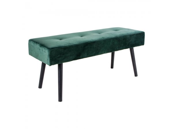 Lavice Skiby, sametová, zelená, 100×35×44 cm – House Nordic