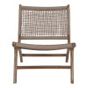 Zahradní křeslo Derby, teak/polyratan, přírodní, 60×80×73 cm – House Nordic