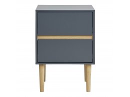 Noční stolek Bisley, dvě zásuvky, tmavě šedá, 40×35×55 cm – House Nordic