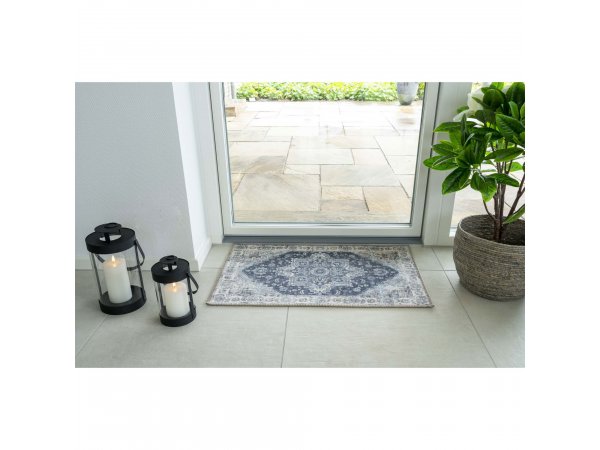 Rohožka Havana, chenille polyester, modrá, 80×50 cm – House Nordic