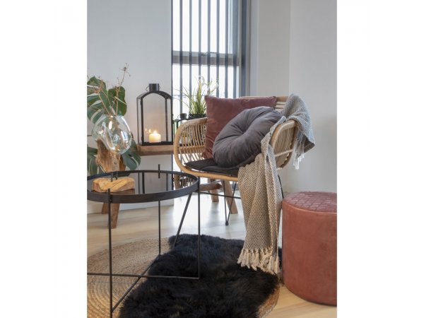 Kožešina House Nordic, přírodní ovčí kůže, černá, 50×85 cm – House Nordic