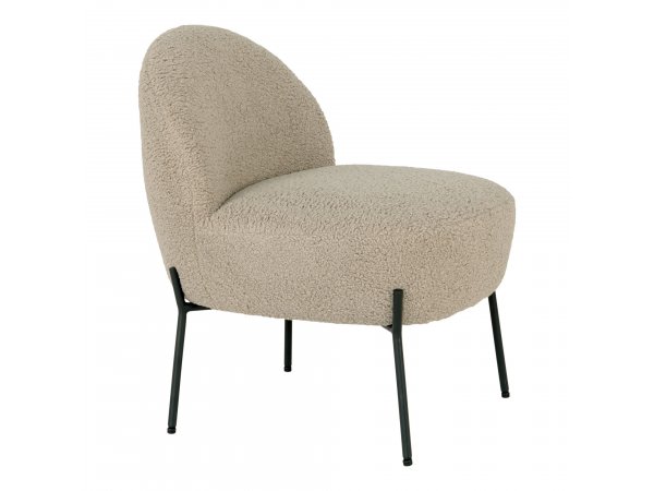 Křeslo Merida, umělá jehněčí kůže, šedo-hnědé – House Nordic