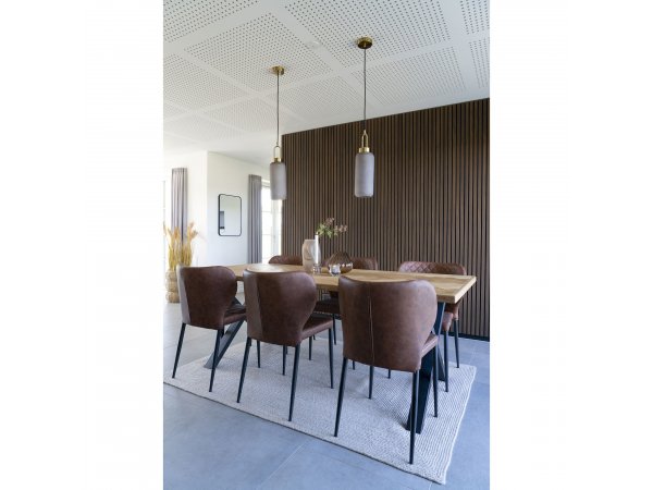 Jídelní židle Pisa, vintage hnědá, ekokůže – House Nordic