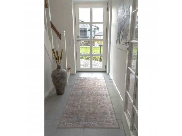 Koberec Havana, běhoun, oranžovo-modrý, 80×200 cm – House Nordic