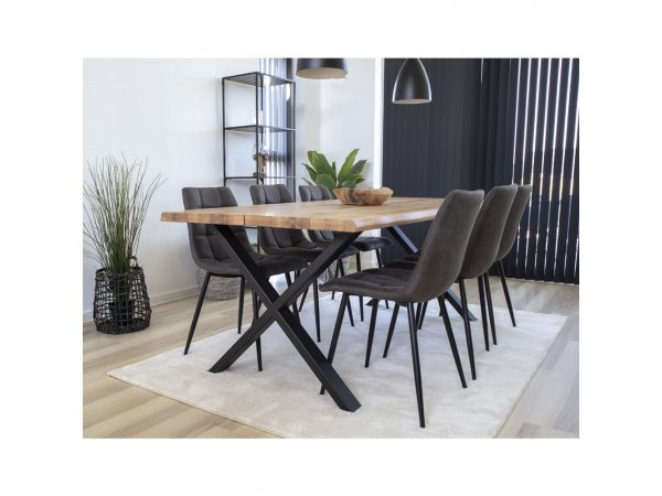 Jídelní židle Middelfart, mikrovlákno, tmavě šedá – House Nordic