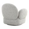 Otočné křeslo Messina, světle šedé, bouclé – House Nordic