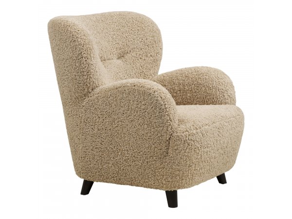 Křeslo ušák Lunaro, světle hnědé – House Nordic